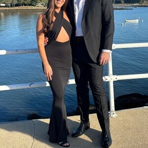 Michael Costello Black Maxi Dress